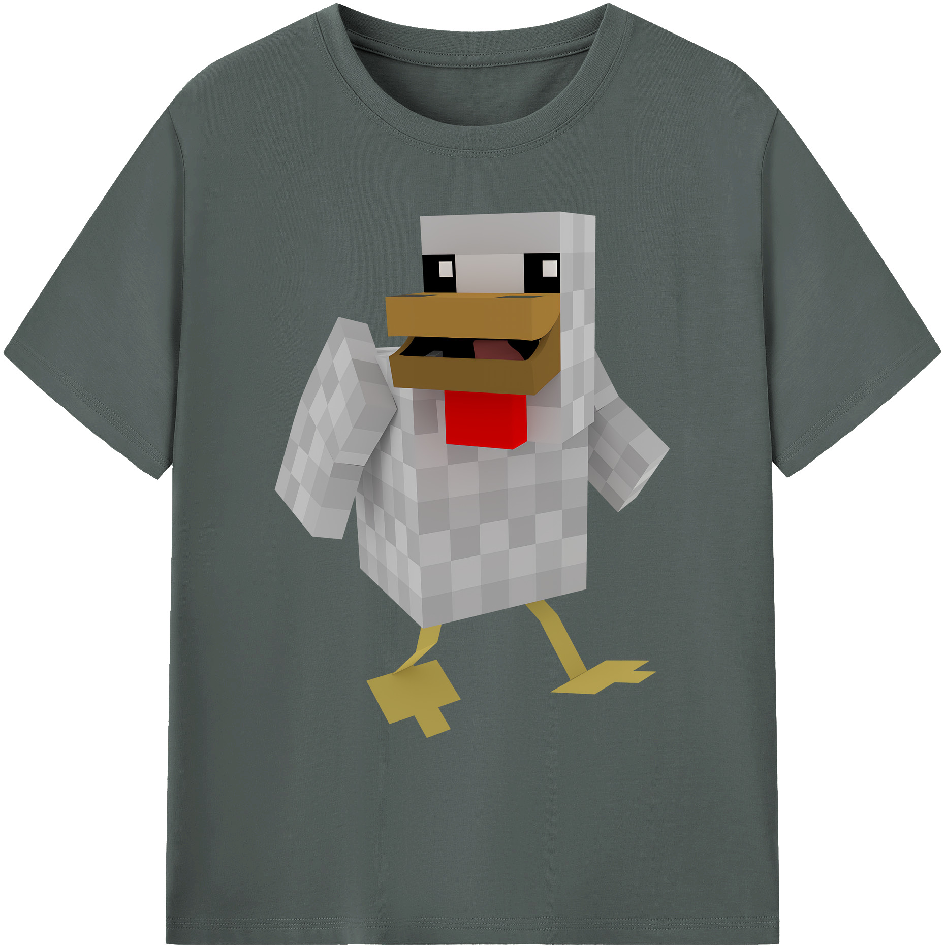 （画像用） マインクラフト ブロックの世界 Minecraft MC Block world 綿100％ メンズ半袖Tシャツ｜肌触りやわらか＆通気性